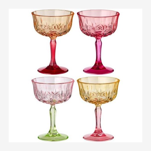 Vinglas 4 assorteret farver s�t af 4 Forudbestilling november 2026