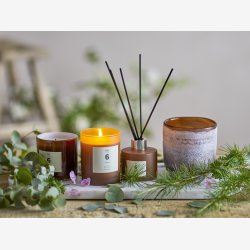 NO. 6 - Sequoia Duftlys, Brun, Naturlig Voks