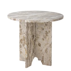 Jasmia Sidebord, Brun, Marmor