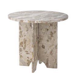 Jasmia Sidebord, Brun, Marmor