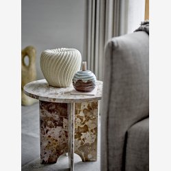 Jasmia Sidebord, Brun, Marmor