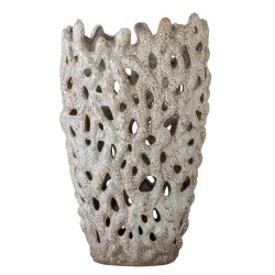 Eunice Deko Vase, Hvid, Stent�j