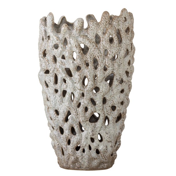 Eunice Deko Vase, Hvid, Stent�j
