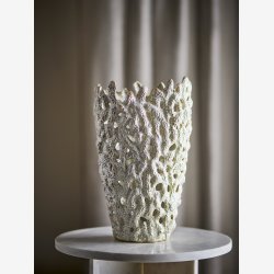 Eunice Deko Vase, Hvid, Stent�j