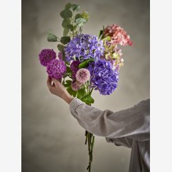 Edge Buket, Lilla, Kunstige Blomster