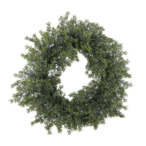Juniper Krans, Gr�n, Kunstige Blomster