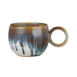 Krus m/hank Vallvik jordn�re toner m/bl� l�beglasur