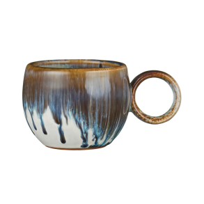 Krus m/hank Vallvik jordn�re toner m/bl� l�beglasur