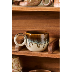 Krus m/hank Vallvik jordn�re toner m/bl� l�beglasur