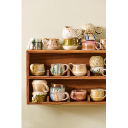 Krus m/hank Vallvik jordn�re toner m/bl� l�beglasur