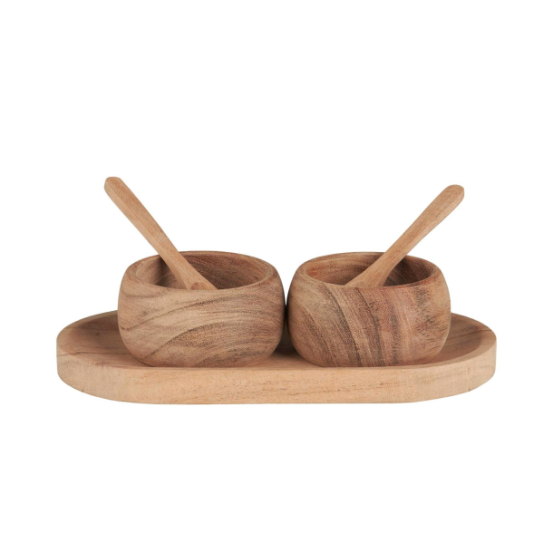 Bakke m/2 sk�le og 2 skeer akacietr�