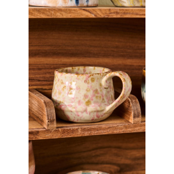 Krus m/hank Kalmar rosa og brunt farvespil