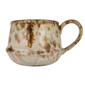 Krus m/hank Kalmar rosa og brunt farvespil