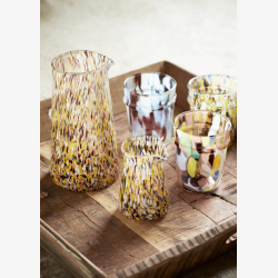 Coloured drinking glass